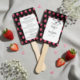 Elegant Black & Pink Strawberry Wedding