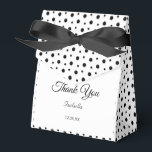 Elegant Black Polka dots på Vita Party Presentaskar<br><div class="desc">Chic svart polka dots på vit favoritruta för part.</div>