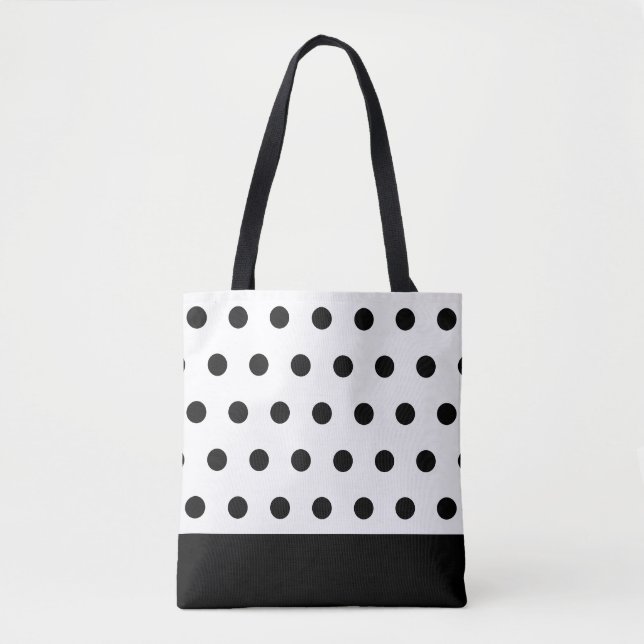 Elegant Black Polka dots Tygkasse (Framsida)