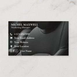 Elegant Black Premium-bilförsäljare/Professionell Visitkort