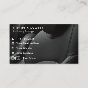 Elegant Black Premium-bilförsäljare/Professionell Visitkort