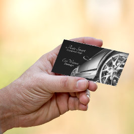 Elegant Black Professionell Automobile Visitkort