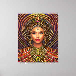 Elegant Black Queen: Art Black History Month Canvastryck