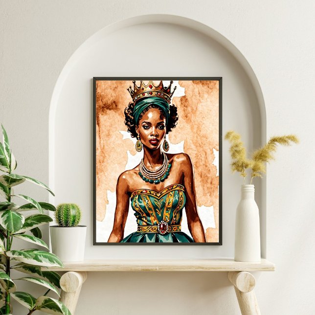 Elegant Black Queen Wall Art - Kraftfull royalty Poster (Skapare uppladdad)