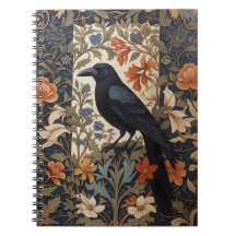 Elegant Black Raven William Morris Inspired Blommi