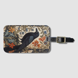 Elegant Black Raven William Morris Inspired Blommi Bagagebricka