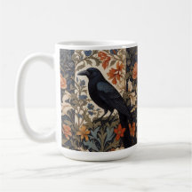 Elegant Black Raven William Morris Inspired Blommi
