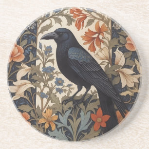 Elegant Black Raven William Morris Inspired Blommi Underlägg
