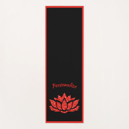 Elegant Black Red Lotus Flower Zen Yoga Namaste