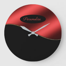 Elegant Black Red-Snyggten Wave Design Anpassa