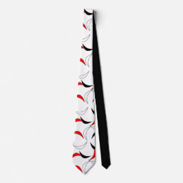 Elegant Black, Red & White Abstrakt Mönster Manar Slips