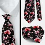 Elegant Black Red Wildblommor Neck Tie Slips<br><div class="desc">Elegant Watercolor Wildblommor Necktie Lägg till en liten bit naturinspirerad charm till dina kläder med den här vackert designade fästningen som har en delikat vattenfärg på vilda blommor i svart bakgrund. Perfekt för vår bröllop, party i trädgården, eller för att lägga till ett nyttigt blommigt i den dagliga bäran, blandar...</div>