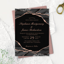 Elegant Black Ro guldoljagate Bröllop