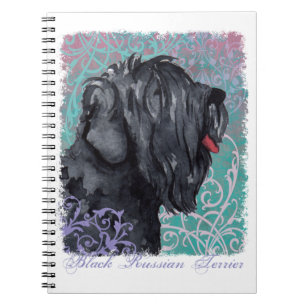 Elegant Black Russian Terrier Anteckningsbok
