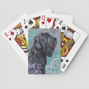Elegant Black Russian Terrier Casinokort