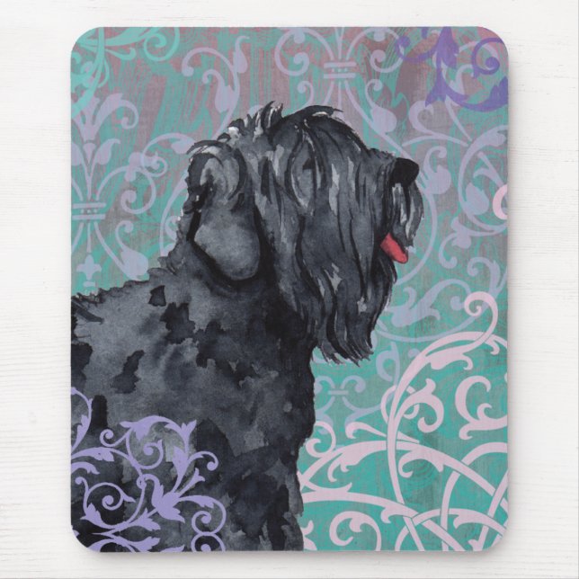 Elegant Black Russian Terrier Musmatta (Framsidan)