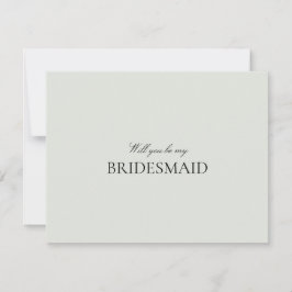 Elegant Black Sage Grönt Bridesmaid Frieri kort