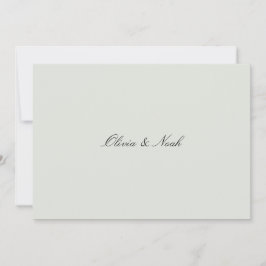 Elegant Black & Sage Grönt Rehearsal Dinner Card Tack Kort