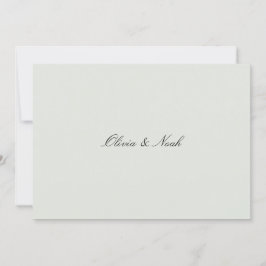 Elegant Black & Sage Grönt Rehearsal Dinner Card Tack Kort