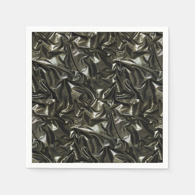 Elegant Black-satans utseende napkin Pappersservett (Framsidan)
