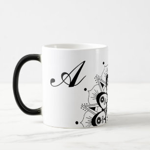 Elegant Black Script Brev Mandala Magic Mugg