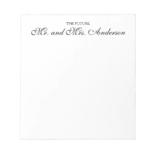 Elegant Black Script Future Mr. Namn par Anteckningsblock
