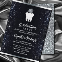 Elegant Black Silver Gnistra Dental Studenten