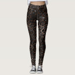 Elegant Black & Silver grått Bronze Leopard Skriv  Leggings<br><div class="desc">Elegant Black & Silver grått Bronze Leopard Skriv ut</div>