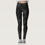 Elegant Black & Silver grått Leopard Skriv ut Möns Leggings<br><div class="desc">Svart och Silver grått Leopard Skriv ut Mönster</div>