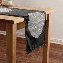 Elegant Black silver medallion med präglat utseend