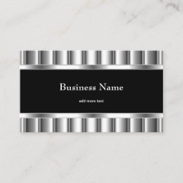 Elegant Black Silver Visitkort