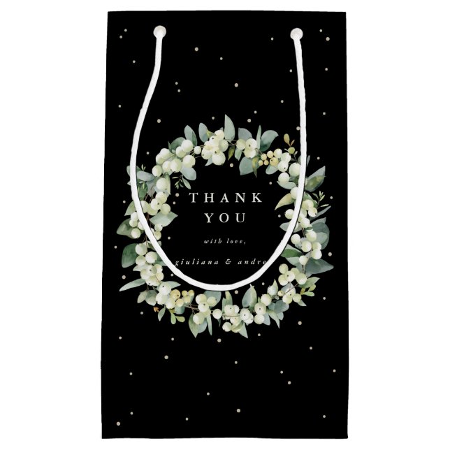 Elegant Black Snowberry+Eucalyptus Winter Wedding (Framsidan)