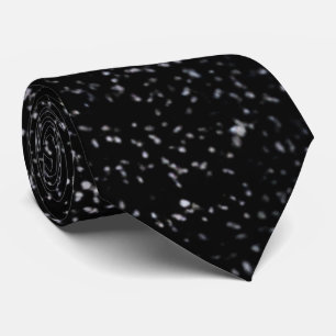 Elegant Black Sparkly Glitter Neck Tie Slips