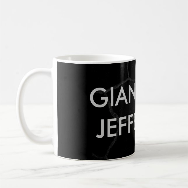 Elegant Black Stone Minimalist Stil Professionell Kaffemugg (Vänster)
