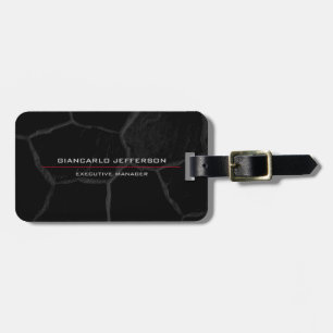Elegant Black Stone - minimalistisk Snyggt Modern Bagagebricka