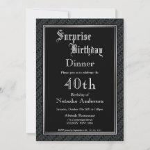 Elegant Black Surprise 40:e födelsedag