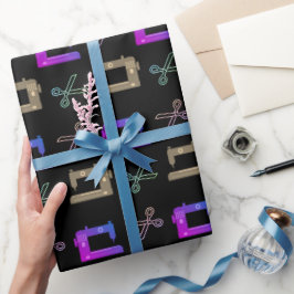 Elegant Black Tailor's Sewing Maskin Scissors Presentpapper