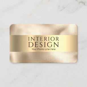 Elegant Black Text Guld-on-Guld Design Visitkort