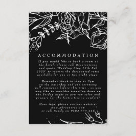 Elegant Black Tuxedo Bright White Wand Bröllop Tilläggskort