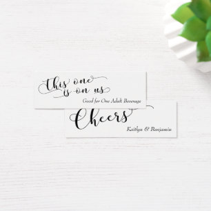 Elegant Black Typography on White Drink Biljett 2