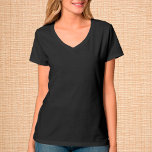 Elegant Black V-Nacke T-Shirt/Anpassa T Shirt<br><div class="desc">T-Shirt: Skapa egen anpassningsbar T-Shirt med text. Enkla justeringar (knappen Redigera design) genom att lägga till mer text, färg i bakgrunden eller mer bilder.</div>