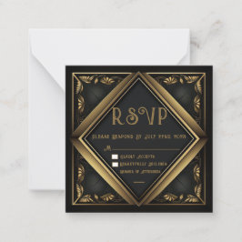 Elegant Black Velvet Bröllop OSA Card Anteckningskort