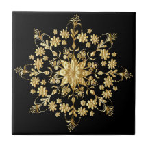 Elegant Black vid BeSnyval Golden Mandala Mönster