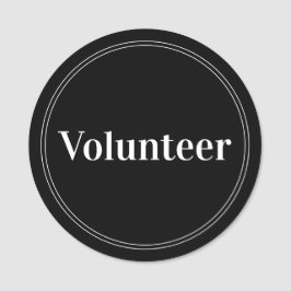 Elegant Black Voluntetic Magnetic Namnbricka