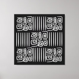 Elegant black &white abstract pattern  canvastryck