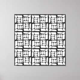 Elegant Black &White  Abstract Pattern Canvastryck