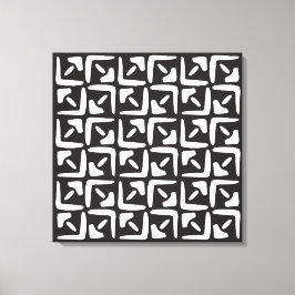 Elegant Black &White Abstract Pattern Canvastryck