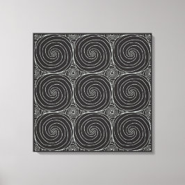 Elegant Black &White Abstract Pattern Canvastryck