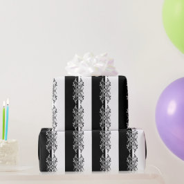 Elegant Black & White Abstrakt Harlequin Stil Presentpapper