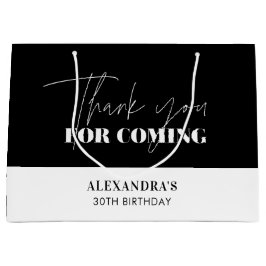 Elegant Black White Birthday Tack